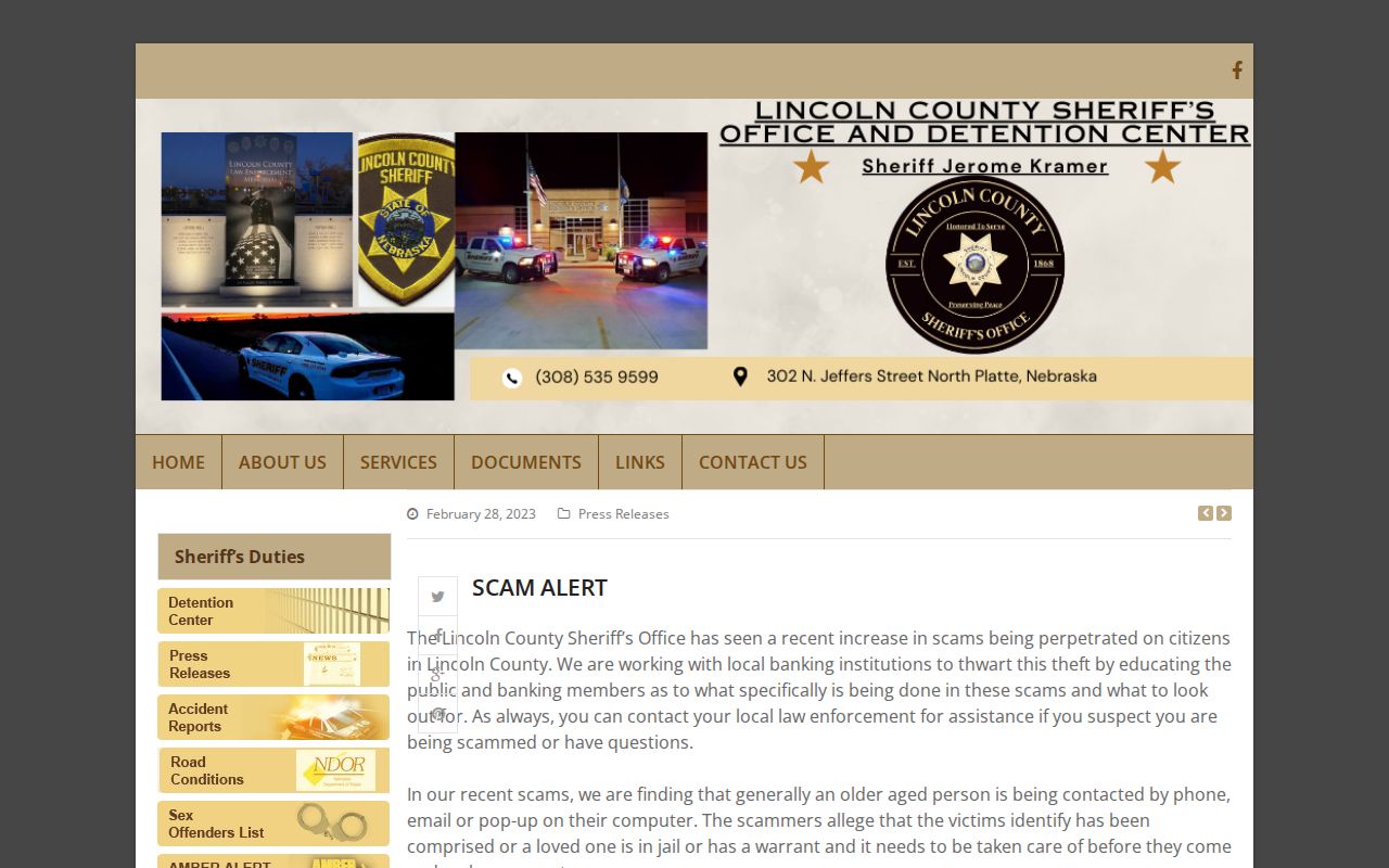Lincoln County Sheriff's warning about gift cards, cash by mail, and Bitcoin in warrant scams